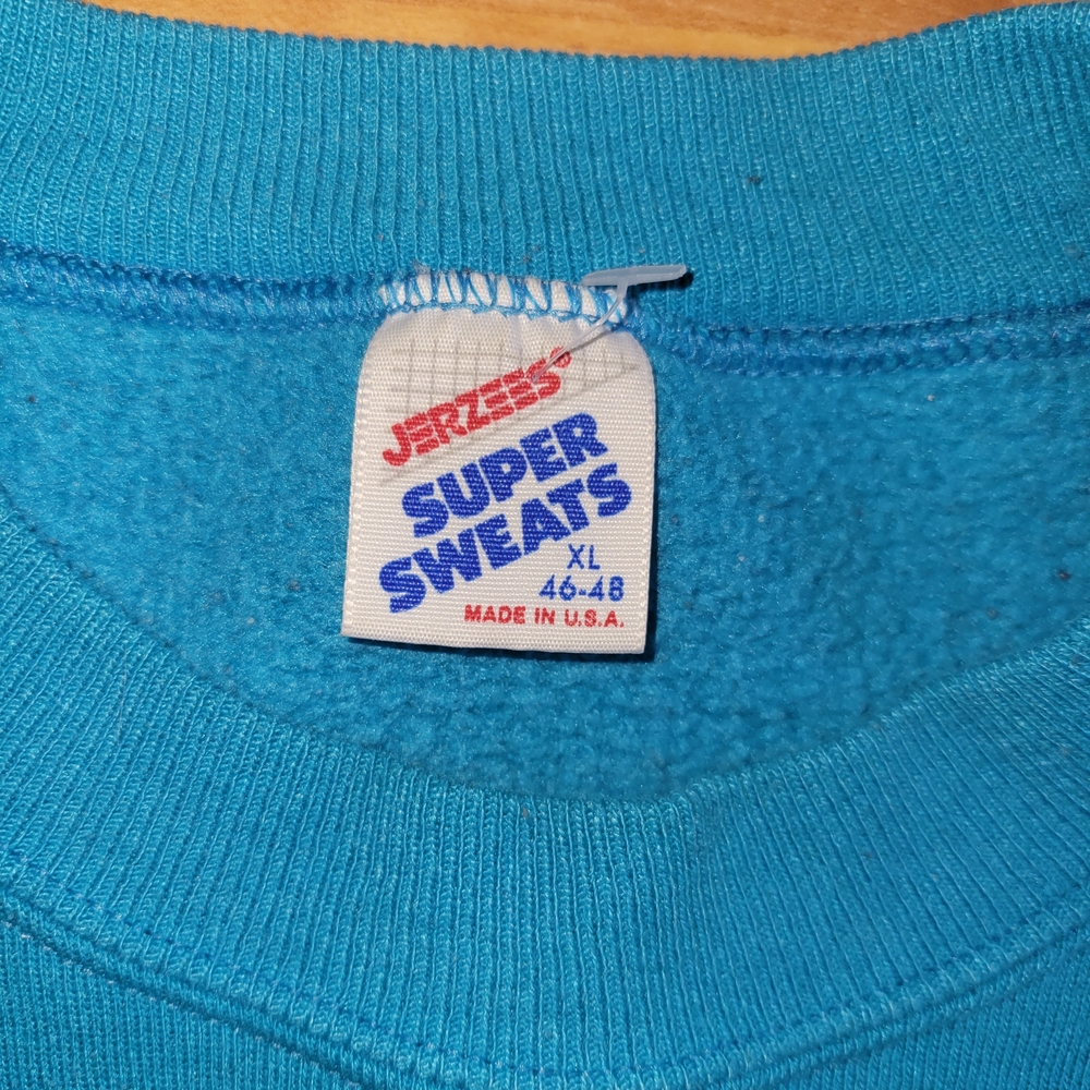 Vintage Sailing Crewneck Bar Harbor Maine, Teal XL Pullover Sweater Made In USA - Picture 3 of 7